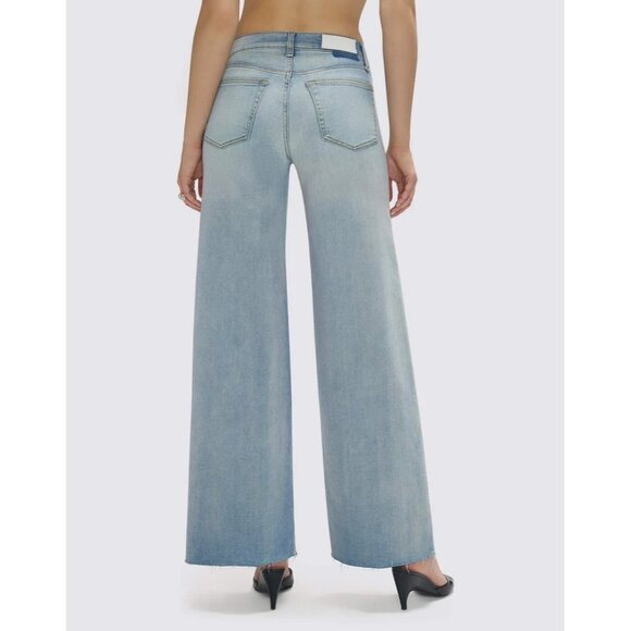 Re/Done Palazzo Mid-Rise Denim Jeans Womens 26 Classic Wide Leg Y2K 90s Grunge - Picture 2 of 9